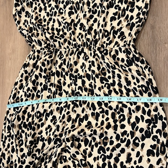 NWOT Halogen Women's Leopard Multi Playsuit Romper Short Sleeves Sz S - Picture 9 of 16